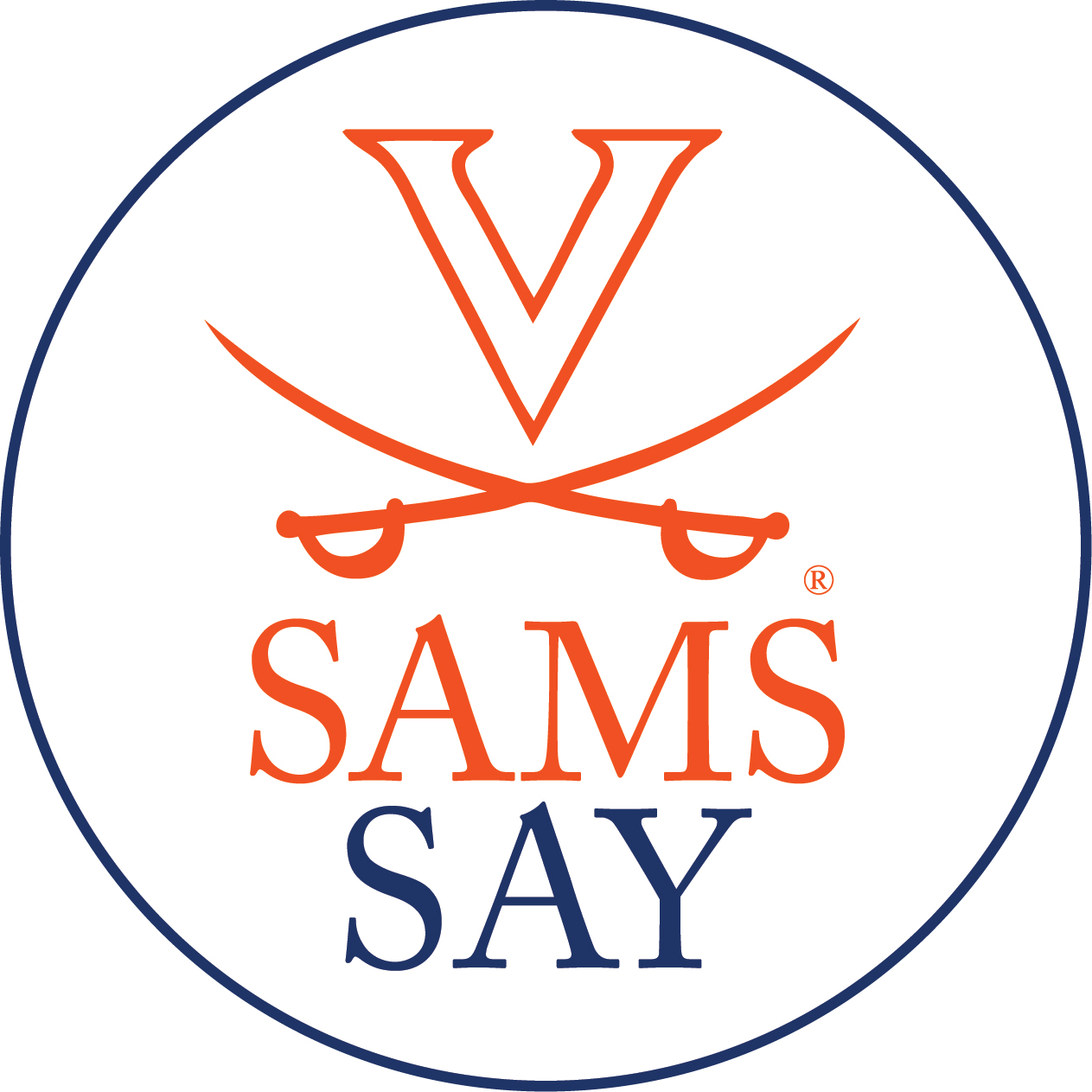 SAMS Say logo with a "V" and crossed sabres