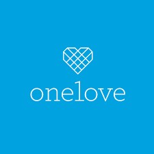 one love logo with a heart strung like a lacrosse stick