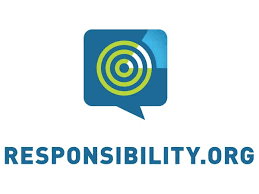 Responsibility.org logo a chat icon with a target inside